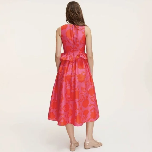 Kate Spade Classic Rose Midi Dress - Picture 2 of 5
